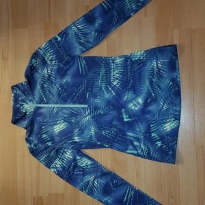 Nike [S] Dri-Fit Quarter Zip Long Sleeve Pullover Workout Top Lined Breezy Blue